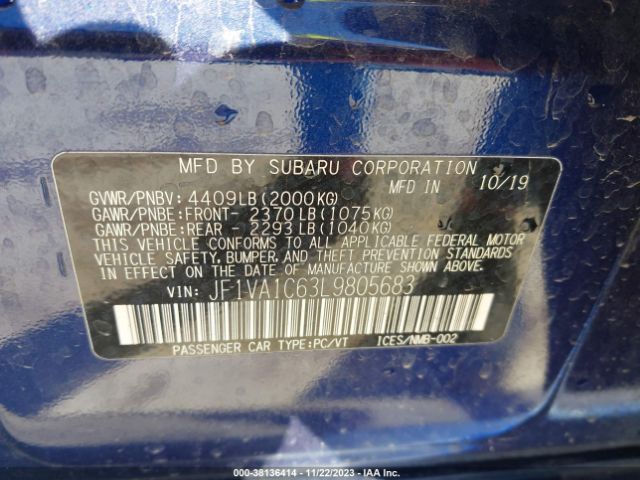 Photo 8 VIN: JF1VA1C63L9805683 - SUBARU WRX 