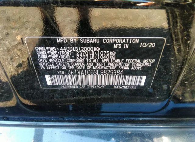 Photo 8 VIN: JF1VA1C63L9829384 - SUBARU WRX 