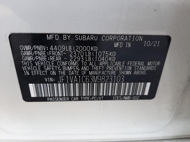 Photo 11 VIN: JF1VA1C63M9823103 - SUBARU WRX PREMIU 