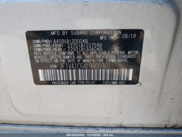 Photo 8 VIN: JF1VA1C64L9800301 - SUBARU WRX 