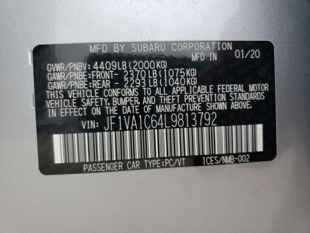 Photo 9 VIN: JF1VA1C64L9813792 - SUBARU WRX PREMIU 