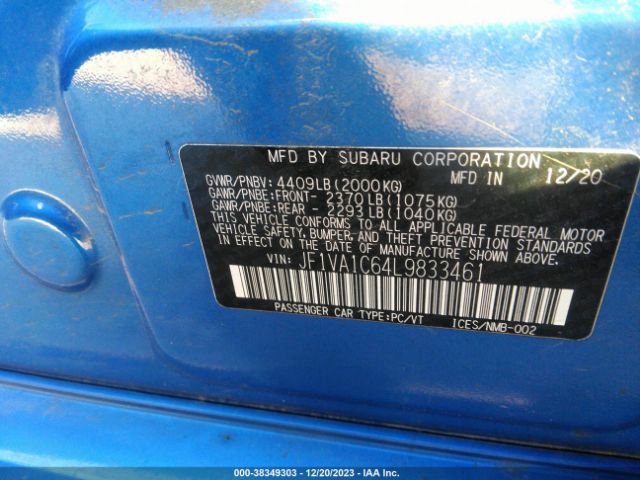 Photo 8 VIN: JF1VA1C64L9833461 - SUBARU WRX 