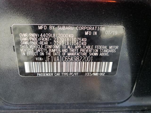 Photo 9 VIN: JF1VA1C65K9822001 - SUBARU WRX PREMIU 