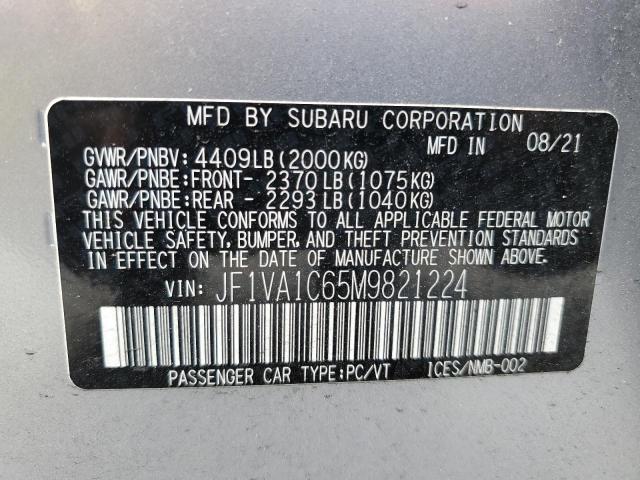 Photo 11 VIN: JF1VA1C65M9821224 - SUBARU WRX PREMIU 