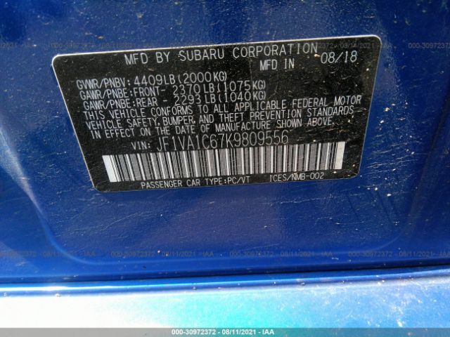 Photo 8 VIN: JF1VA1C67K9809556 - SUBARU WRX 