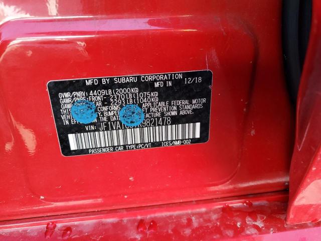 Photo 11 VIN: JF1VA1C67K9821478 - SUBARU WRX PREMIU 