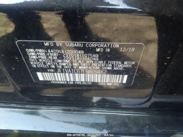 Photo 8 VIN: JF1VA1C67L9809462 - SUBARU WRX 