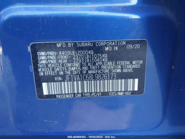 Photo 8 VIN: JF1VA1C68L9826173 - SUBARU WRX 