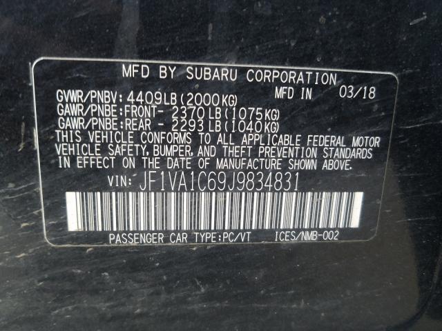 Photo 9 VIN: JF1VA1C69J9834831 - SUBARU WRX PREMIU 