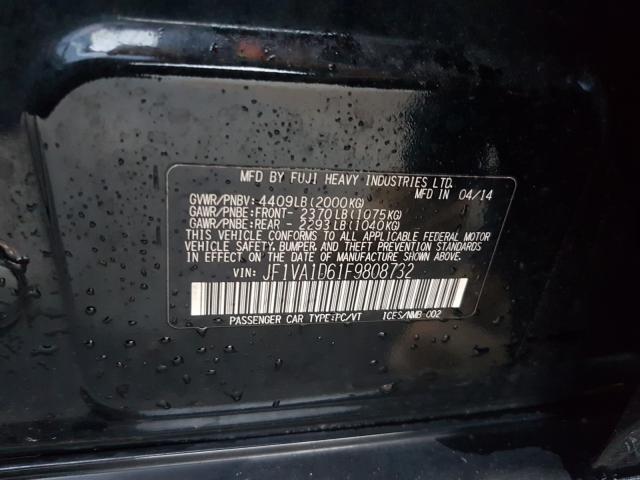 Photo 9 VIN: JF1VA1D61F9808732 - SUBARU WRX PREMIU 