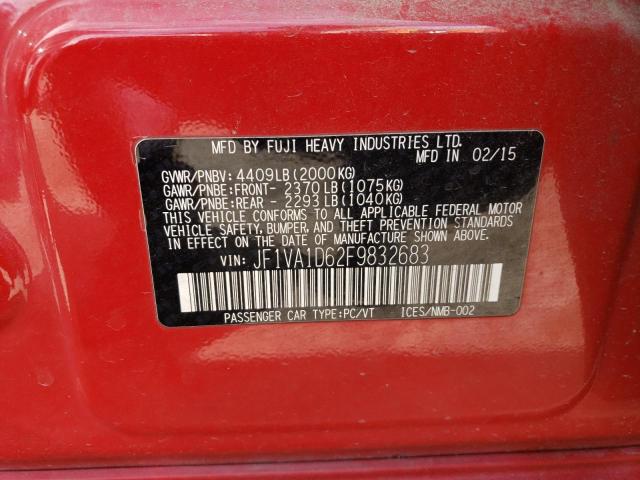 Photo 11 VIN: JF1VA1D62F9832683 - SUBARU WRX 