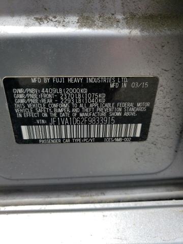 Photo 11 VIN: JF1VA1D62F9833915 - SUBARU WRX PREMIU 