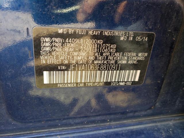 Photo 11 VIN: JF1VA1D63F8810911 - SUBARU WRX PREMIU 