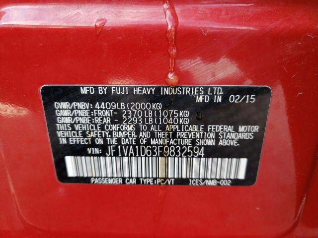 Photo 12 VIN: JF1VA1D63F9832594 - SUBARU WRX 