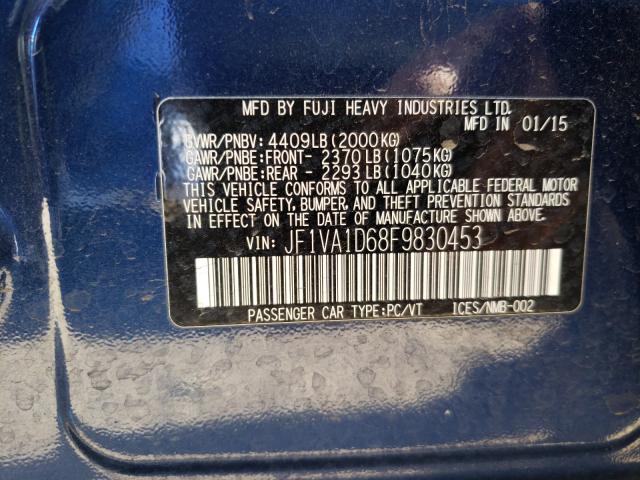 Photo 9 VIN: JF1VA1D68F9830453 - SUBARU WRX PREMIU 