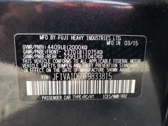 Photo 9 VIN: JF1VA1D69F9833815 - SUBARU WRX PREMIU 