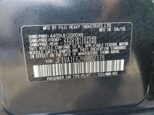 Photo 12 VIN: JF1VA1E62H8802378 - SUBARU WRX PREMIU 