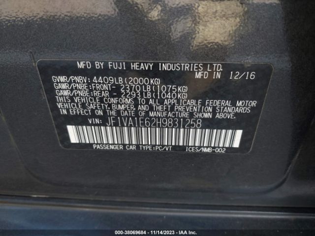 Photo 8 VIN: JF1VA1E62H9831258 - SUBARU WRX 