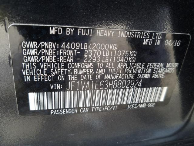 Photo 9 VIN: JF1VA1E63H8802924 - SUBARU WRX PREMIU 