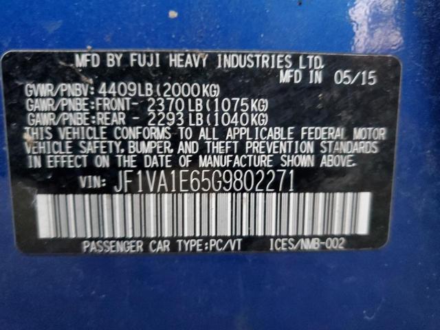 Photo 11 VIN: JF1VA1E65G9802271 - SUBARU WRX PREMIU 