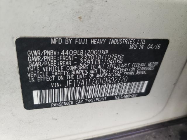 Photo 9 VIN: JF1VA1E66H9802720 - SUBARU WRX PREMIU 