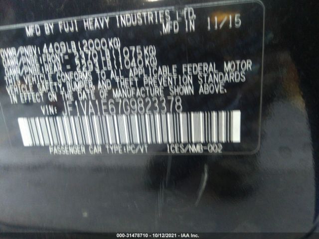 Photo 8 VIN: JF1VA1E67G9823378 - SUBARU WRX 