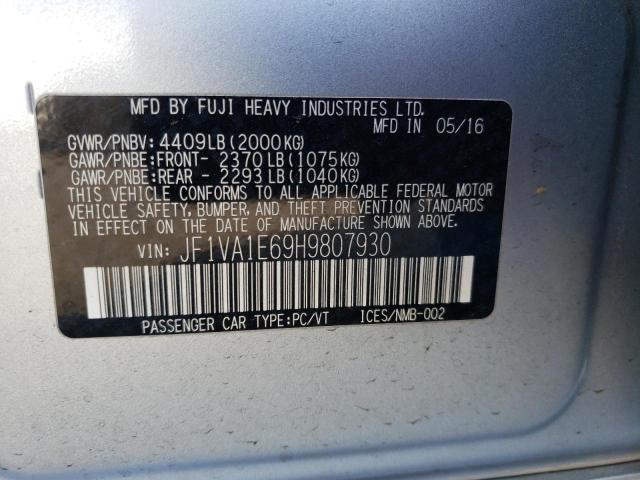 Photo 9 VIN: JF1VA1E69H9807930 - SUBARU WRX PREMIU 