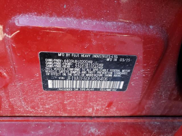 Photo 11 VIN: JF1VA1F60F9836406 - SUBARU WRX PREMIU 