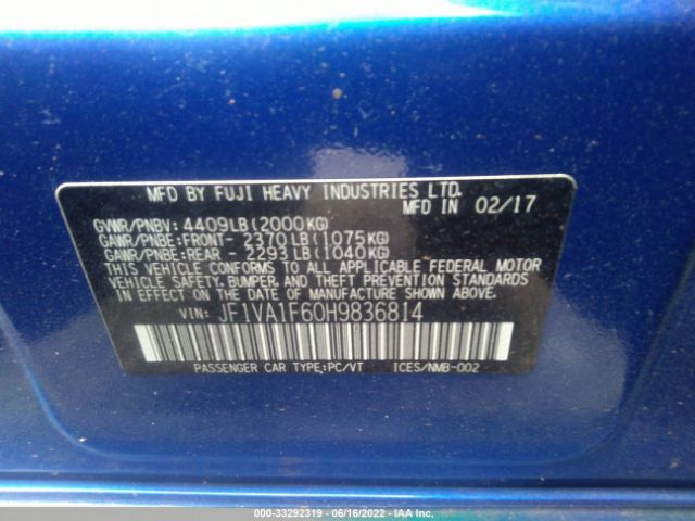 Photo 8 VIN: JF1VA1F60H9836814 - SUBARU WRX 