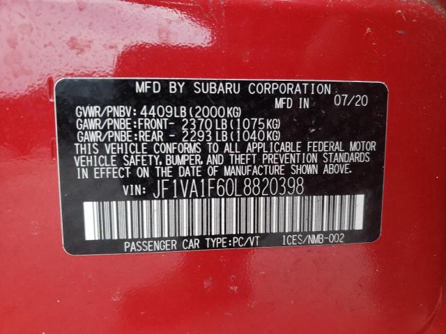 Photo 11 VIN: JF1VA1F60L8820398 - SUBARU WRX PREMIU 