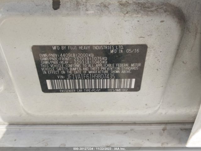 Photo 8 VIN: JF1VA1F61H9807435 - SUBARU WRX 