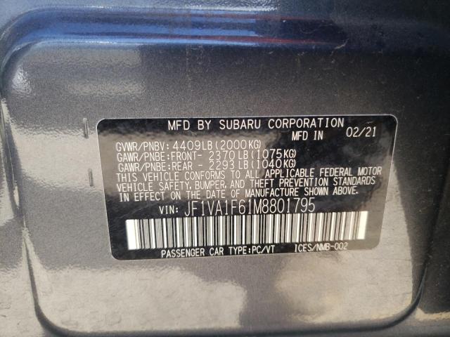 Photo 11 VIN: JF1VA1F61M8801795 - SUBARU WRX 