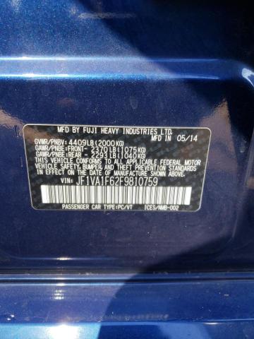 Photo 11 VIN: JF1VA1F62F9810759 - SUBARU WRX PREMIU 