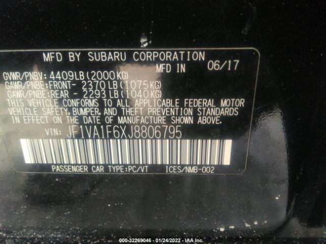 Photo 8 VIN: JF1VA1F6XJ8806795 - SUBARU WRX 