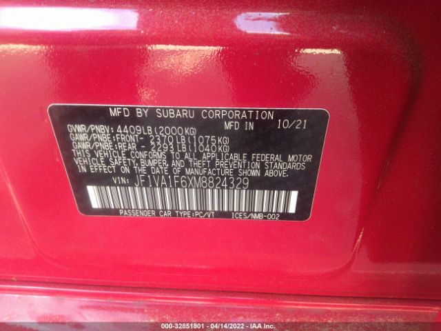 Photo 8 VIN: JF1VA1F6XM8824329 - SUBARU WRX 