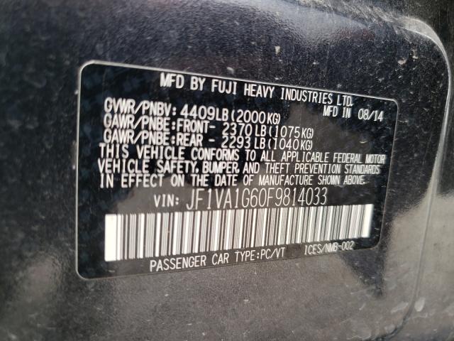 Photo 9 VIN: JF1VA1G60F9814033 - SUBARU WRX LIMITE 