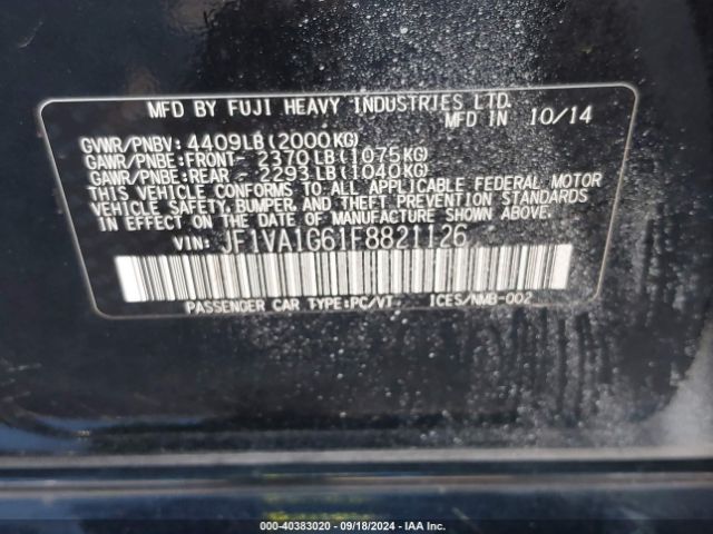 Photo 8 VIN: JF1VA1G61F8821126 - SUBARU WRX 