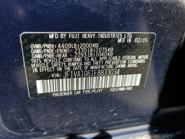 Photo 11 VIN: JF1VA1G61F8833034 - SUBARU WRX LIMITE 