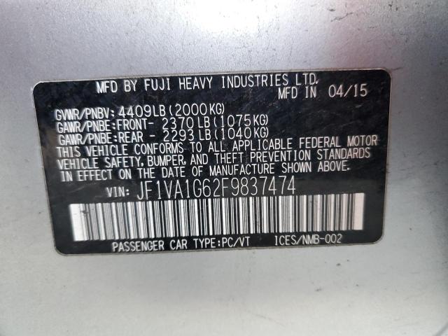 Photo 11 VIN: JF1VA1G62F9837474 - SUBARU WRX LIMITE 