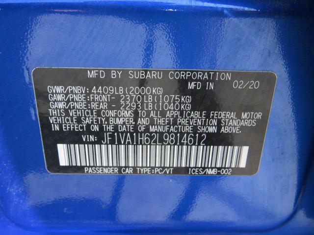 Photo 9 VIN: JF1VA1H62L9814612 - SUBARU WRX LIMITE 