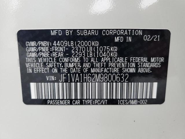 Photo 11 VIN: JF1VA1H62M9800632 - SUBARU WRX LIMITE 