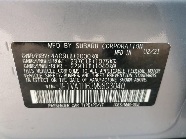 Photo 12 VIN: JF1VA1H63M9803040 - SUBARU WRX LIMITE 