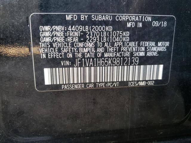 Photo 9 VIN: JF1VA1H65K9812139 - SUBARU WRX LIMITE 