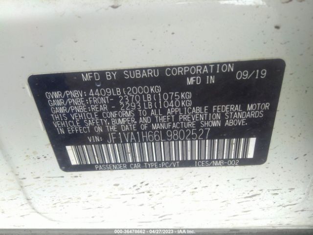 Photo 8 VIN: JF1VA1H66L9802527 - SUBARU WRX LIMITE 