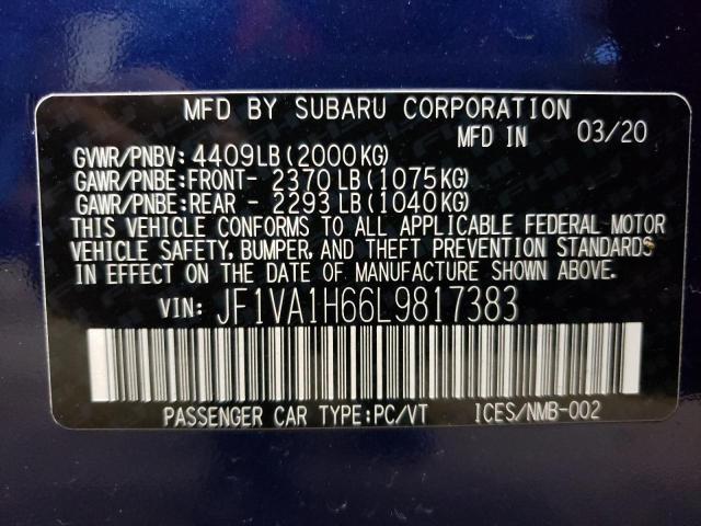 Photo 9 VIN: JF1VA1H66L9817383 - SUBARU WRX LIMITE 