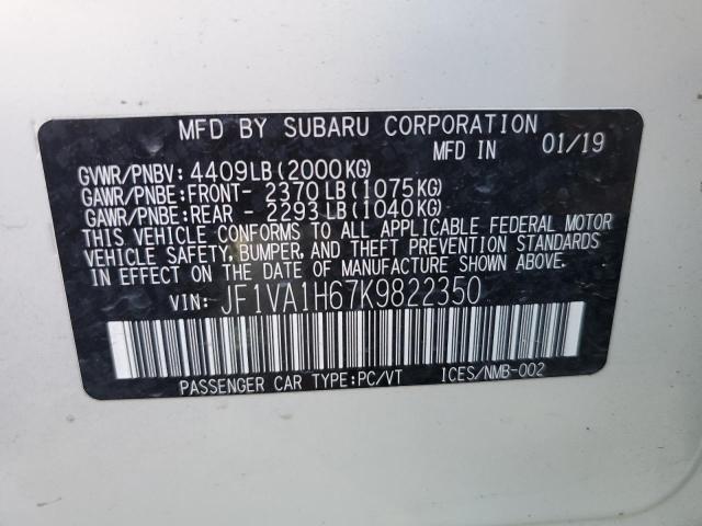 Photo 11 VIN: JF1VA1H67K9822350 - SUBARU WRX LIMITE 