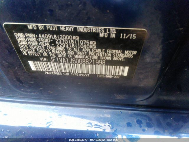 Photo 8 VIN: JF1VA1J60G8821998 - SUBARU WRX 