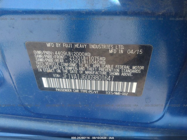 Photo 8 VIN: JF1VA1J60G9801647 - SUBARU WRX 