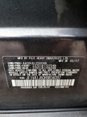 Photo 9 VIN: JF1VA1J60H9834097 - SUBARU WRX LIMITE 