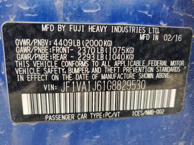 Photo 11 VIN: JF1VA1J61G8829530 - SUBARU WRX 